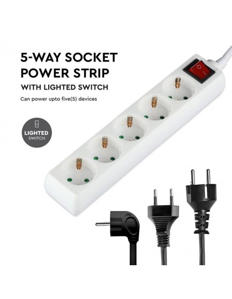 8767-Multipresa con Cavo m e x Prese Schuko A-6