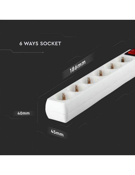 8769-Multipresa con Cavo m e x Prese Schuko A-2