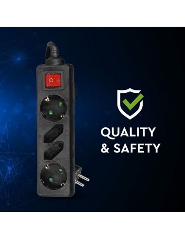 Multipresa con Cavo 1,5m e 4x Prese...