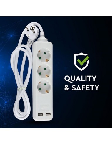 Multipresa con Cavo 1,5m e 3x Prese...