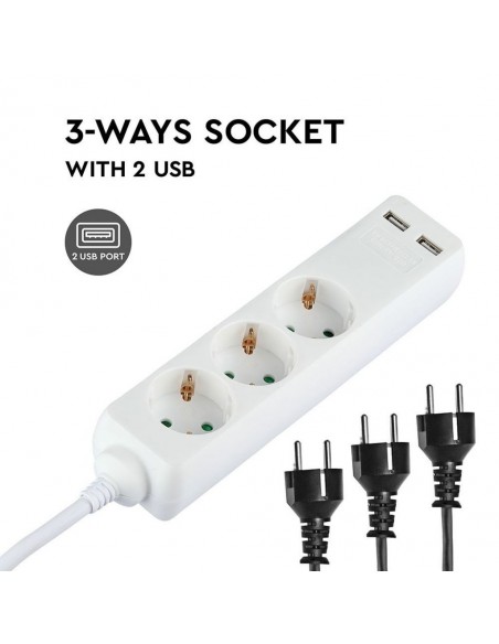 8775-Multipresa con Cavo m e x Prese Schuko A-5