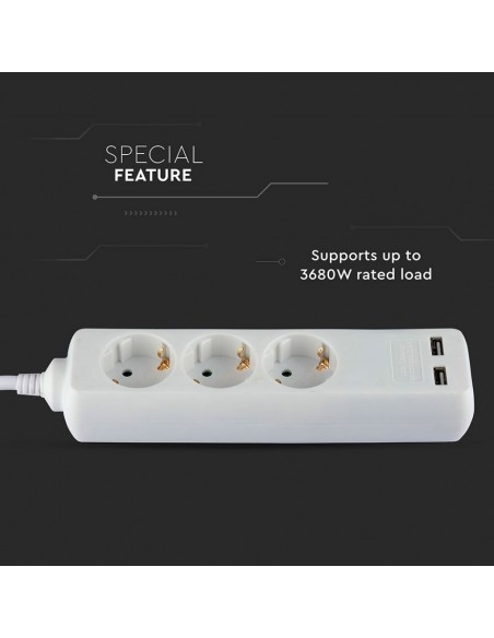 8775-Multipresa con Cavo m e x Prese Schuko A-7