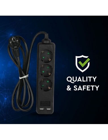 Multipresa con Cavo 1,5m e 3x Prese...