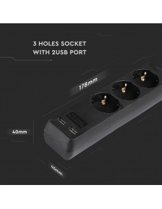 8777-Multipresa con Cavo m e x Prese Schuko A-1 2