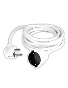8778-lunga Cavo m con Spina Schuko A e Presa Schuko A Colore Bianco-1