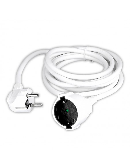 8778-lunga Cavo m con Spina Schuko A e Presa Schuko A Colore Bianco-1