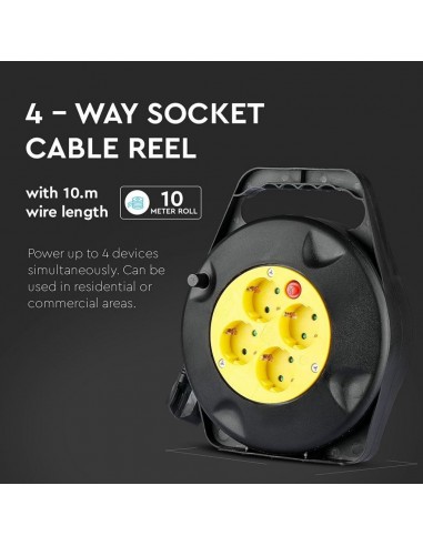 8781-lunga Avvolgicavo m con x Prese Schuko A-3