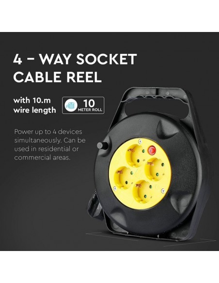 8781-lunga Avvolgicavo m con x Prese Schuko A-3