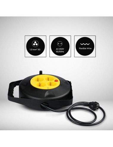 8781-lunga Avvolgicavo m con x Prese Schuko A-4