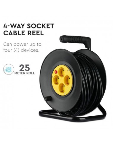 8782-lunga Avvolgicavo m con x Prese Schuko A-3