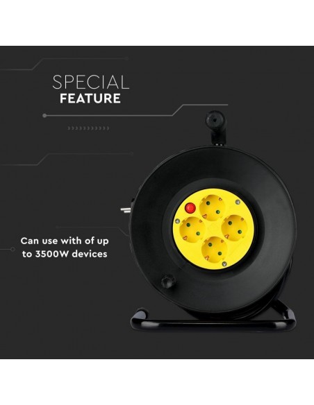 8782-lunga Avvolgicavo m con x Prese Schuko A-4