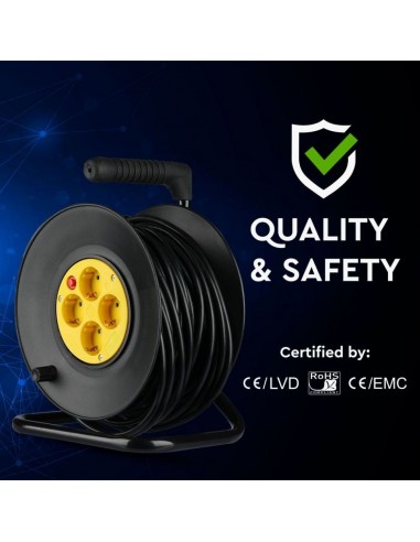 8782-lunga Avvolgicavo m con x Prese Schuko A-5