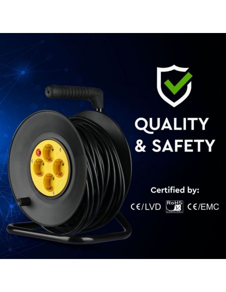 8782-lunga Avvolgicavo m con x Prese Schuko A-5