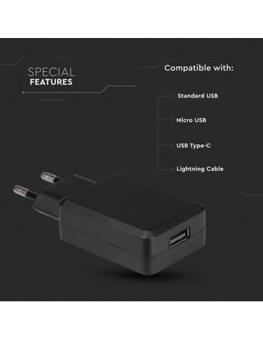 8794-Adattatore da Viaggio USB QC DC -V A -V A / -V A Colore Nero-3
