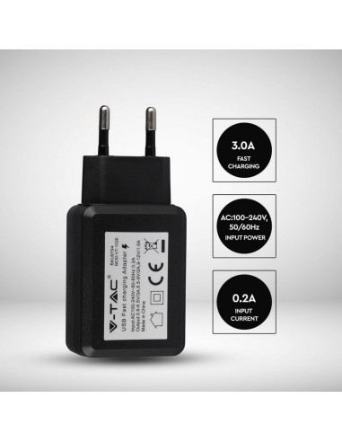 8794-Adattatore da Viaggio USB QC DC -V A -V A / -V A Colore Nero-4