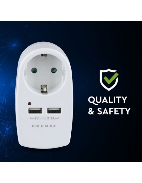 8795-Adattatore Multipresa con Presa Bipasso/Schuko A-5