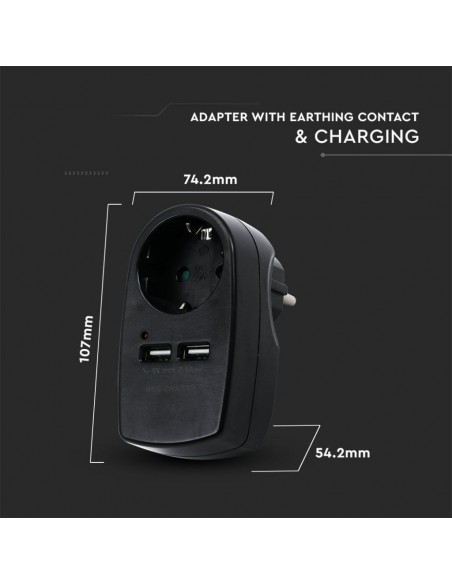 8796-Adattatore Multipresa con Presa Bipasso/Schuko A-2