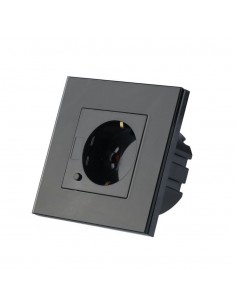 8797-Presa Wifi EU da Muro Compatibile ad Amazon Alexa Google Home e Nest Colore Nero-1