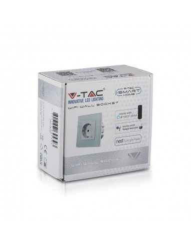 8797-Presa Wifi EU da Muro Compatibile ad Amazon Alexa Google Home e Nest Colore Nero-2