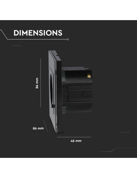 8797-Presa Wifi EU da Muro Compatibile ad Amazon Alexa Google Home e Nest Colore Nero-3