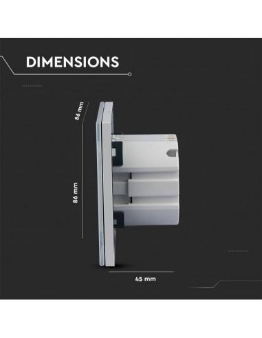 8798-Presa Wifi EU da Muro Compatibile ad Amazon Alexa Google Home e Nest Colore Bianco-3