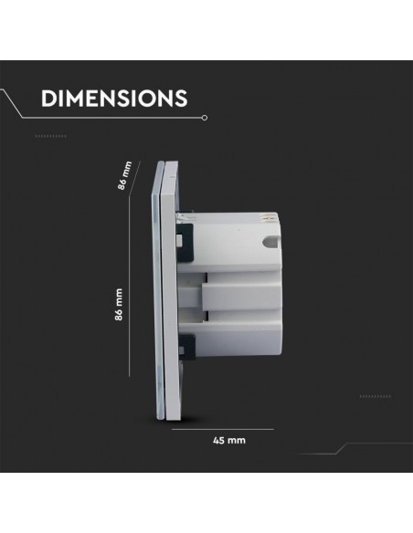 8798-Presa Wifi EU da Muro Compatibile ad Amazon Alexa Google Home e Nest Colore Bianco-3