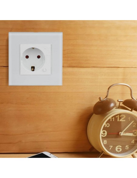 8798-Presa Wifi EU da Muro Compatibile ad Amazon Alexa Google Home e Nest Colore Bianco-4