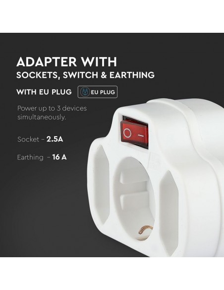 8806-Adattatore Multipresa con x Prese EU Plug A-4