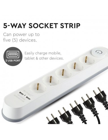 8807-Multipresa con Cavo m e x Prese Schuko A-3