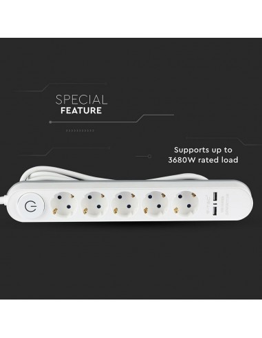 8807-Multipresa con Cavo m e x Prese Schuko A-4