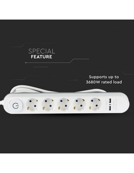 8807-Multipresa con Cavo m e x Prese Schuko A-4