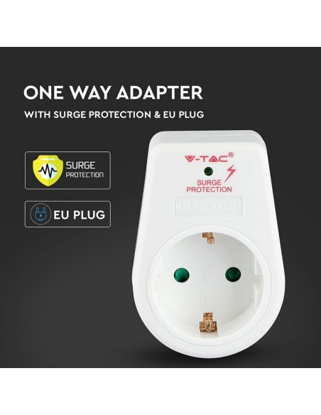 8809-Adattatore Singolo con Presa Schuko /A-5