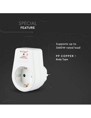 8809-Adattatore Singolo con Presa Schuko /A-6