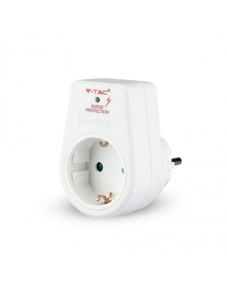 Adattatore Singolo con Presa Schuko 10/16A, Spina 16A Bianco