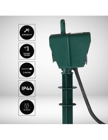 8811-Multipresa da Giardino a Paletto con Cavo m e x Prese Schuko A con Copertura-2