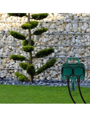 8811-Multipresa da Giardino a Paletto con Cavo m e x Prese Schuko A con Copertura-3