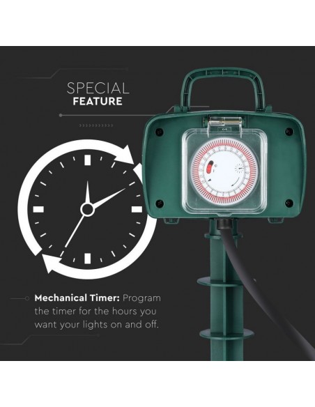 8811-Multipresa da Giardino a Paletto con Cavo m e x Prese Schuko A con Copertura-7