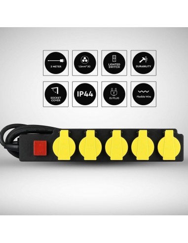 8813-Multipresa da Giardino con Cavo m e x Prese Schuko A con Copertura-2