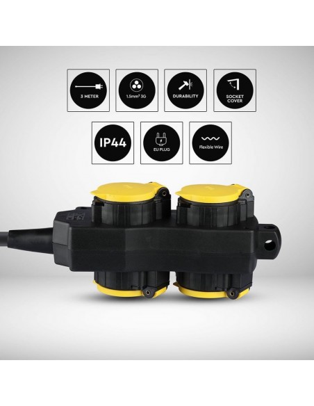 8814-Multipresa da Giardino con Cavo m e x Prese Schuko A con Copertura-2