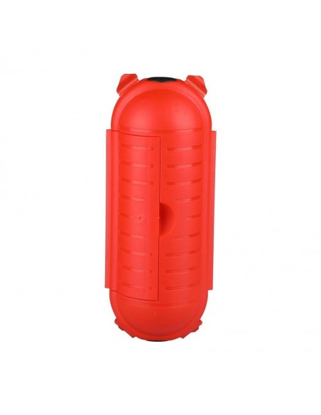 8819-Cassetta di Sicurezza per Prese di Estensione Colore Nero e Rosso IP-1