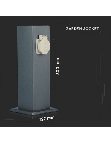 8820-Multipresa da Giardino a Colonna con x Prese Schuko A-3