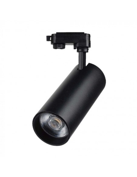 8842-Faretto LED COB  per Binario Trifase Colore Nero  CRI CCT in-1