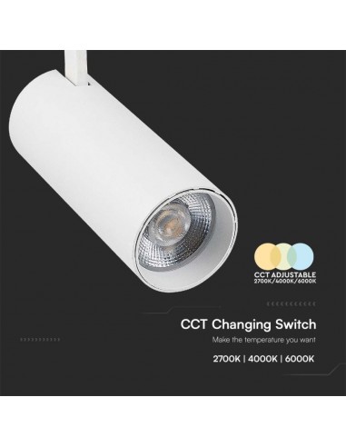 8843-Faretto LED COB  per Binario Trifase Colore Bianco  CRI CCT in-7