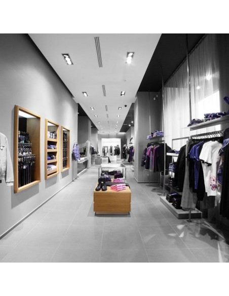 8878-Portafaretto LED Triplo da Incasso rettangolare xGU e GU MR Orientabili Colore Bianco e Nero-4