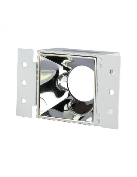 8880-Portafaretto LED da Incasso Quadrato GU Colore Bianco e Cromato-1