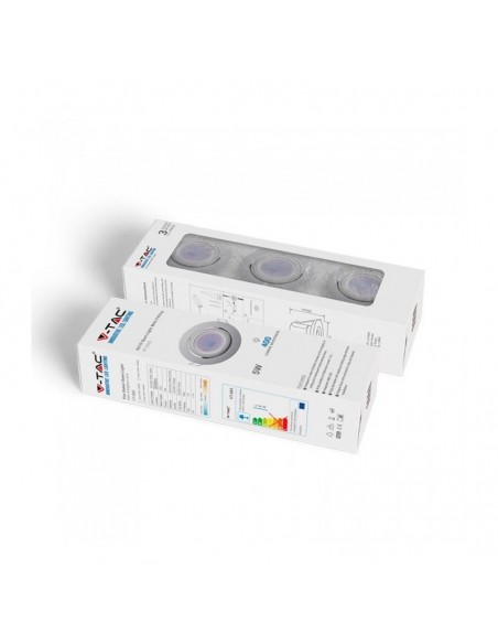 8883-Portafaretto LED da Incasso Rotondo  con Faretto GU Colore Bianco  Confezione  Pezzi-3