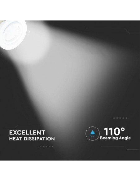 Portafaretto LED da Incasso Rotondo 5W con Faretto GU10 Bianco 6400K (Confezione 3 Pezzi)