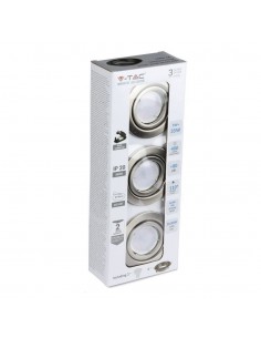 8886-Portafaretto LED da Incasso Rotondo  con Faretto GU Colore Nichel Satinato   Pezzi-1 2