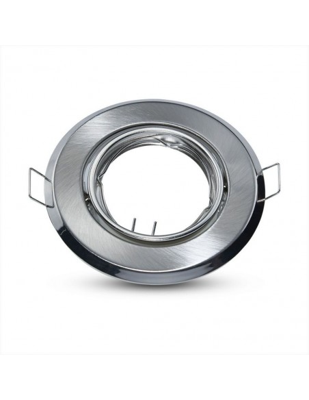 8939-Portafaretto LED da Incasso Rotondo GU Colore Nichel Satinato Box  Pezzi-1