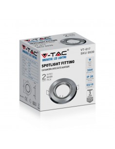 8939-Portafaretto LED da Incasso Rotondo GU Colore Nichel Satinato Box  Pezzi-1 2